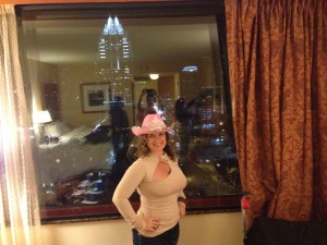 Bridget w:pink hat