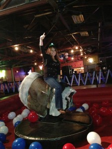 Sonia on bull