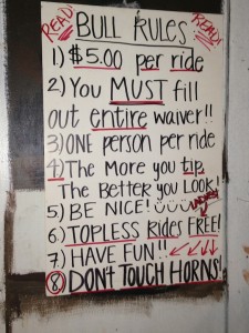 bullriding rules