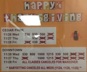 1 yoga thxgvg schedule