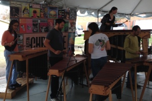 2 playing marimba